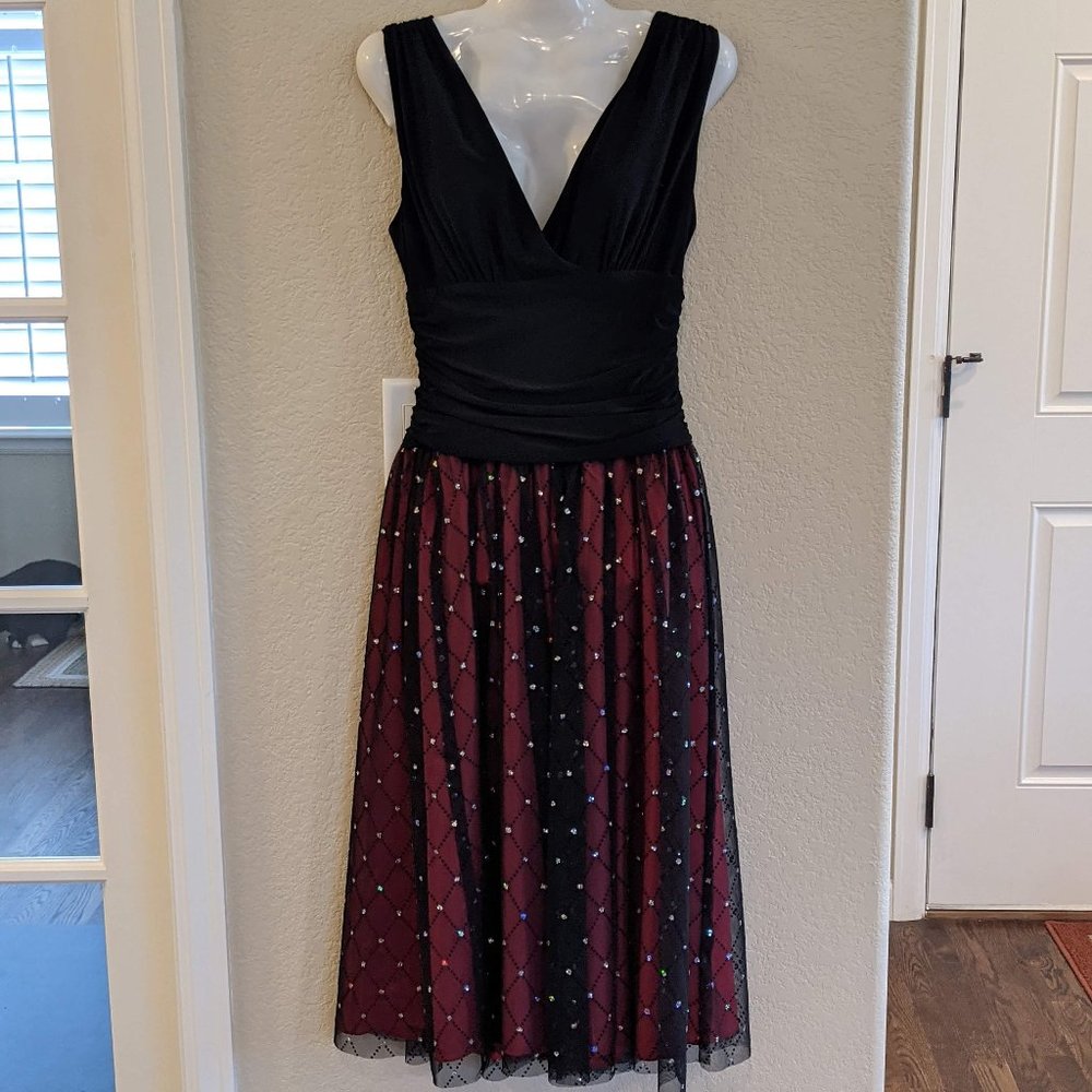 Dressy Evening Event Mid Calf Glittery